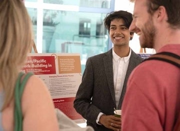 Sudeep Bhargava at the student poster presentations 2022